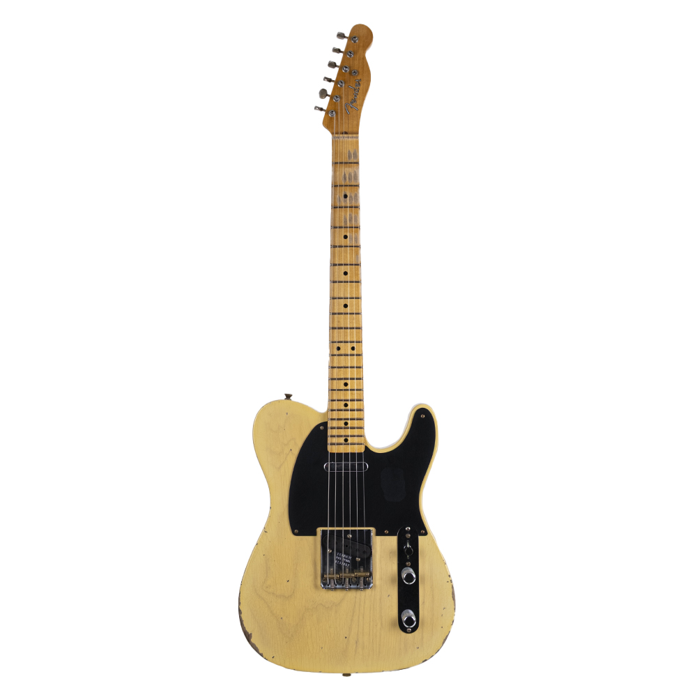 Fender Custom Shop 1951 Nocaster Relic Akçaağaç Klavye Faded Aged Nocaster Blonde Elektro Gitar